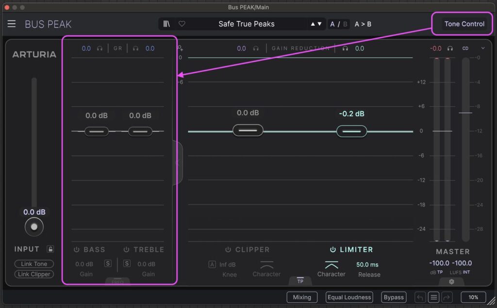 Arturia Bus PEAKの使い方
