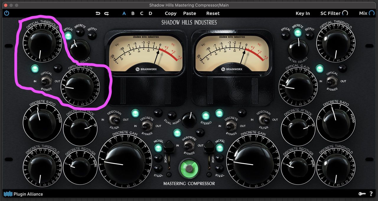 shadow hills mastering compressorの使い方