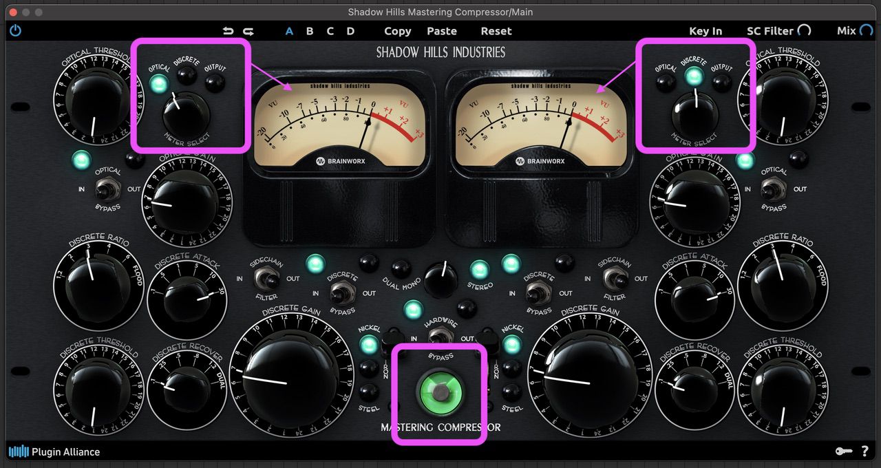 shadow hills mastering compressorの使い方