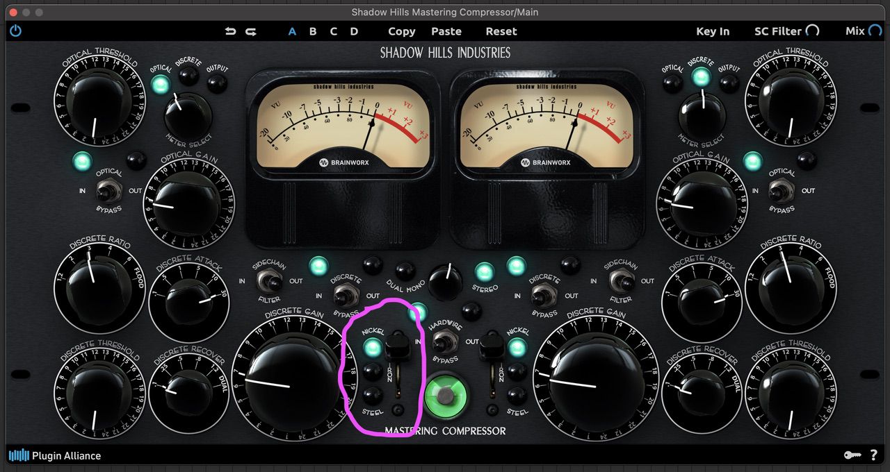 shadow hills mastering compressorの使い方