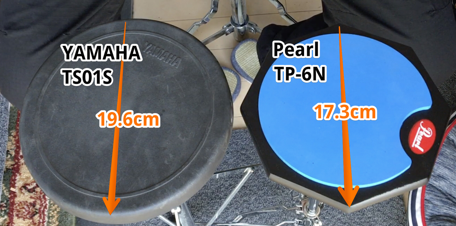 練習パッドを徹底比較！「TP-6N (Pearl)」と「TS01S (YAMAHA)」を練習 